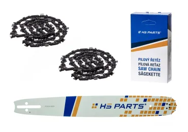 HS PARTS vodiaca lišta 18" (45 cm) 3/8" .050" (1,3 mm) + 2 x pílová reťaz 64 článkov hranatý zub pre Husqvarna 51 55 346XP 353 357 359 455 460 560XP HS PARTS vodiaca lišta 18" (45 cm) 3/8" .050" (1,3 mm) + 2 x pílová reťaz 64 článkov hranatý zub pre Husqvarna 51 55 346XP 353 357 359 455 460 560XP