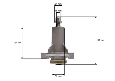 Mandrela žacieho noža pre záhradné traktory Husqvarna Jonsered Partner McCulloch Craftsman Poulan (OEM 532192870 587819701 532192872 187292 192870) Mandrela žacieho noža pre záhradné traktory Husqvarna Jonsered Partner McCulloch Craftsman Poulan (OEM 532192870 587819701 532192872 187292 192870)