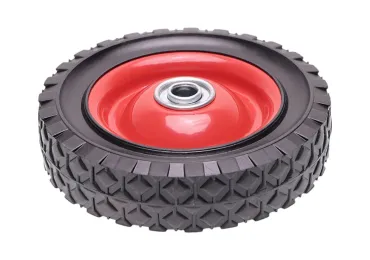 Univerzálne oceľové koleso s ložiskom pre záhradné kosačky Priemer gumovej pneumatiky 150 mm Univerzálne oceľové koleso s ložiskom pre záhradné kosačky Priemer gumovej pneumatiky 150 mm